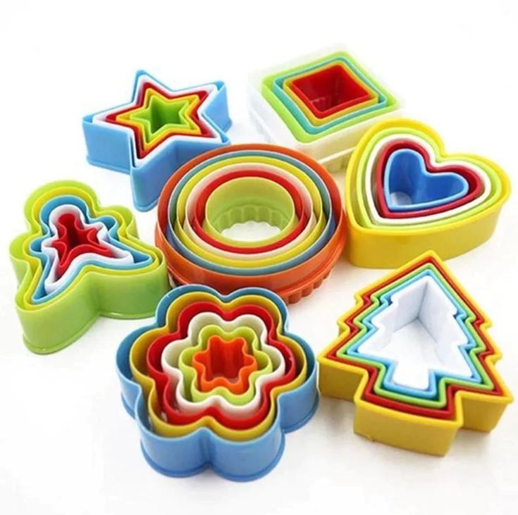 Plastic Cookie Cake Fondant Biscuit Dough Cutter Set