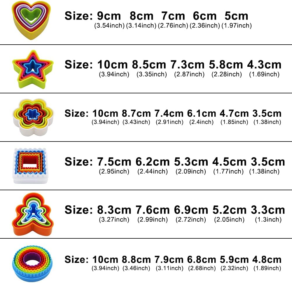 Plastic Cookie Cake Fondant Biscuit Dough Cutter Set