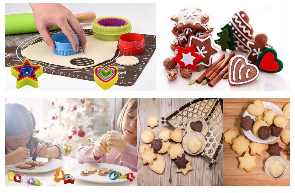 Plastic Cookie Cake Fondant Biscuit Dough Cutter Set
