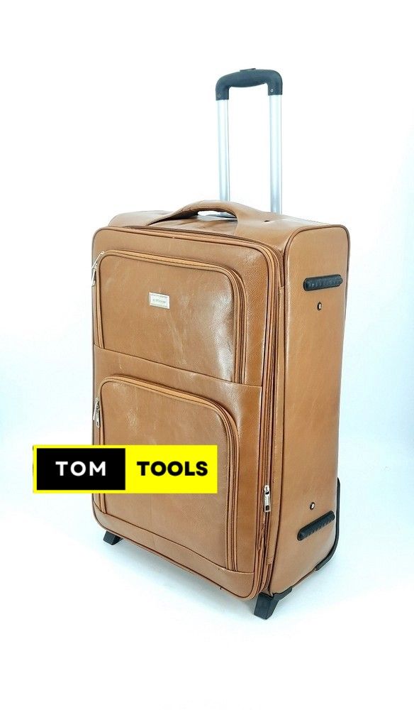 3PCS Faux Leather Deluxe Luggage Suitcase With TSA Lock And 2 Wheels Set