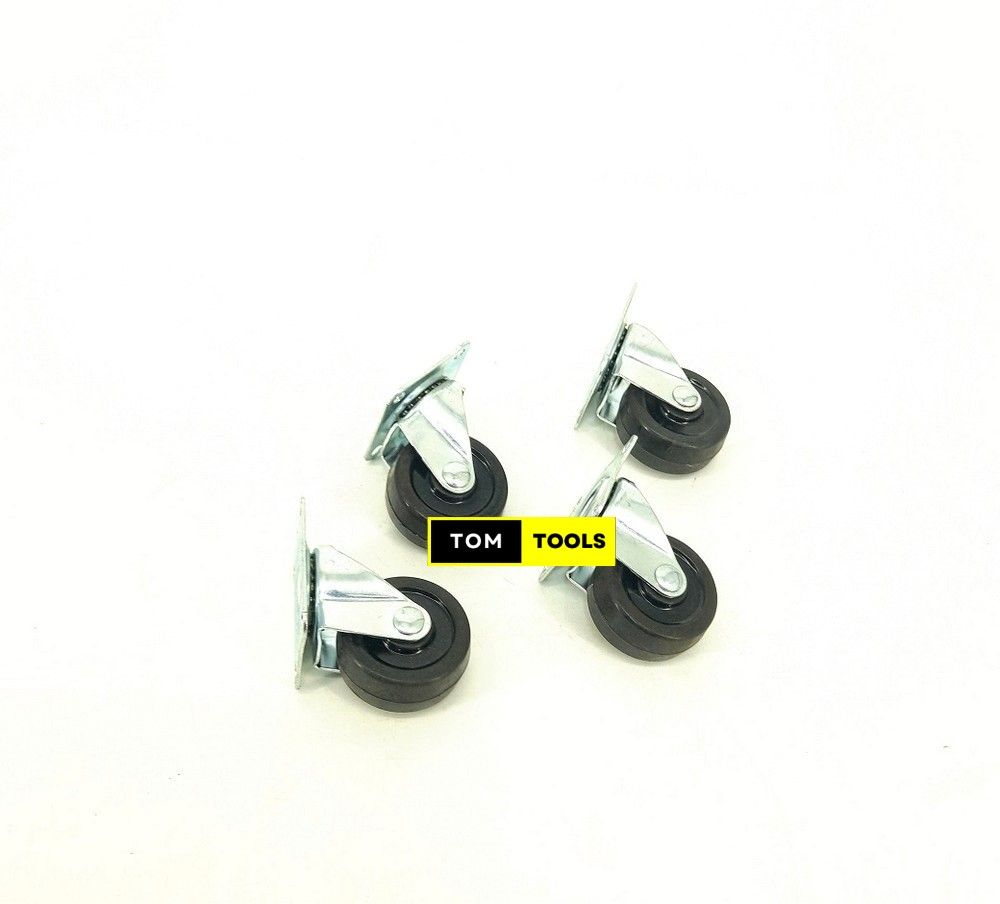4PCS 1 Inch Swivel Plate PVC NON-braking Caster Wheels