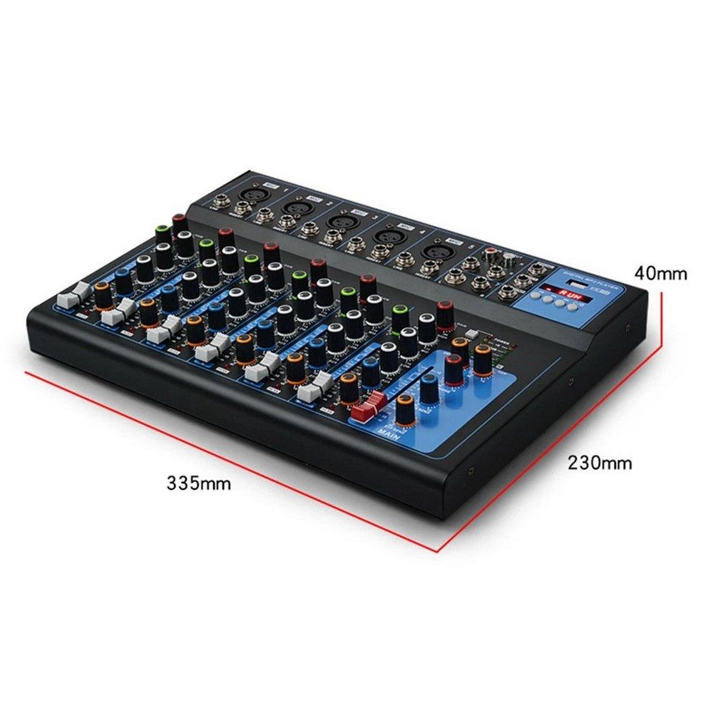 Channel Audio Plain Audio Mixer with Bluetooth, LED Digital Display