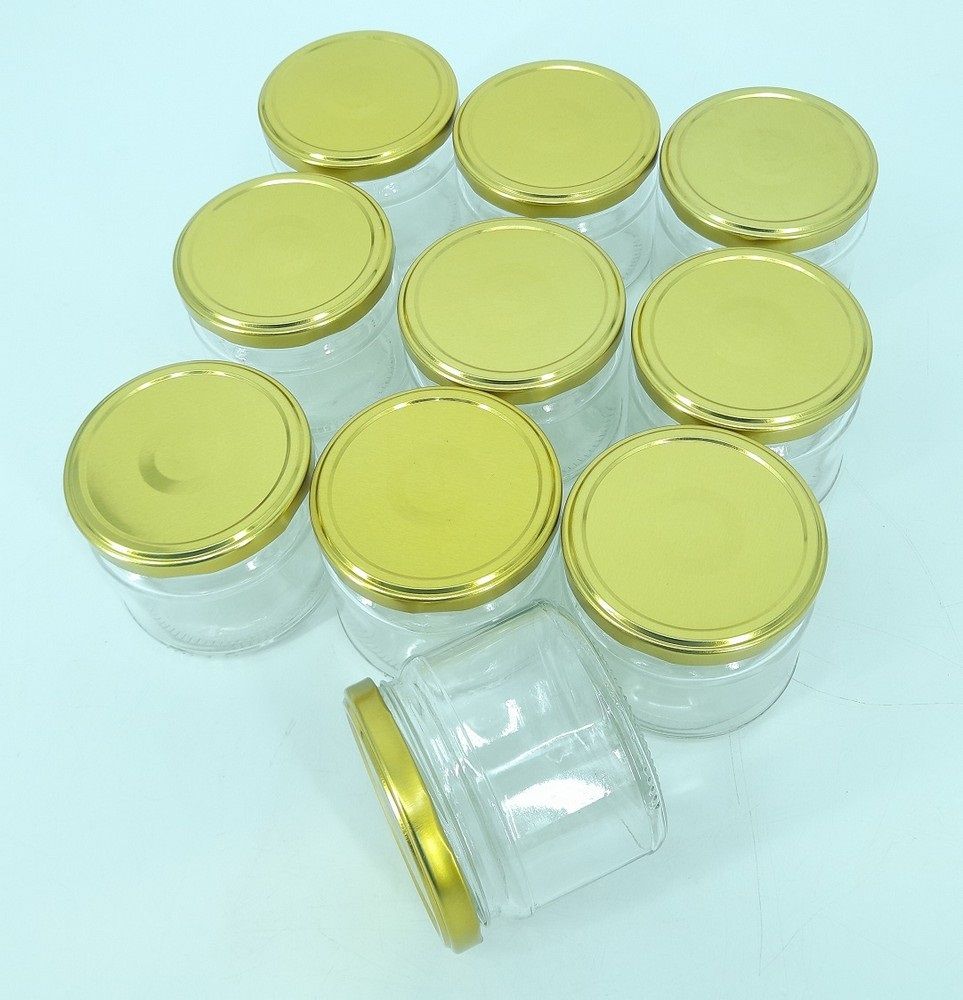 10pcs 330ml Glass Jars Mason Jars with Pop Lids