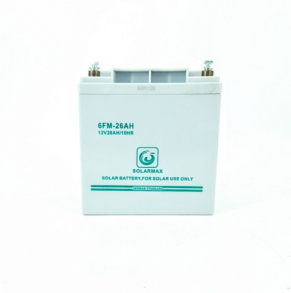 12V 26AH Maintenance Free Deep Cycle Solar Battery with Button Bolt Terminals
