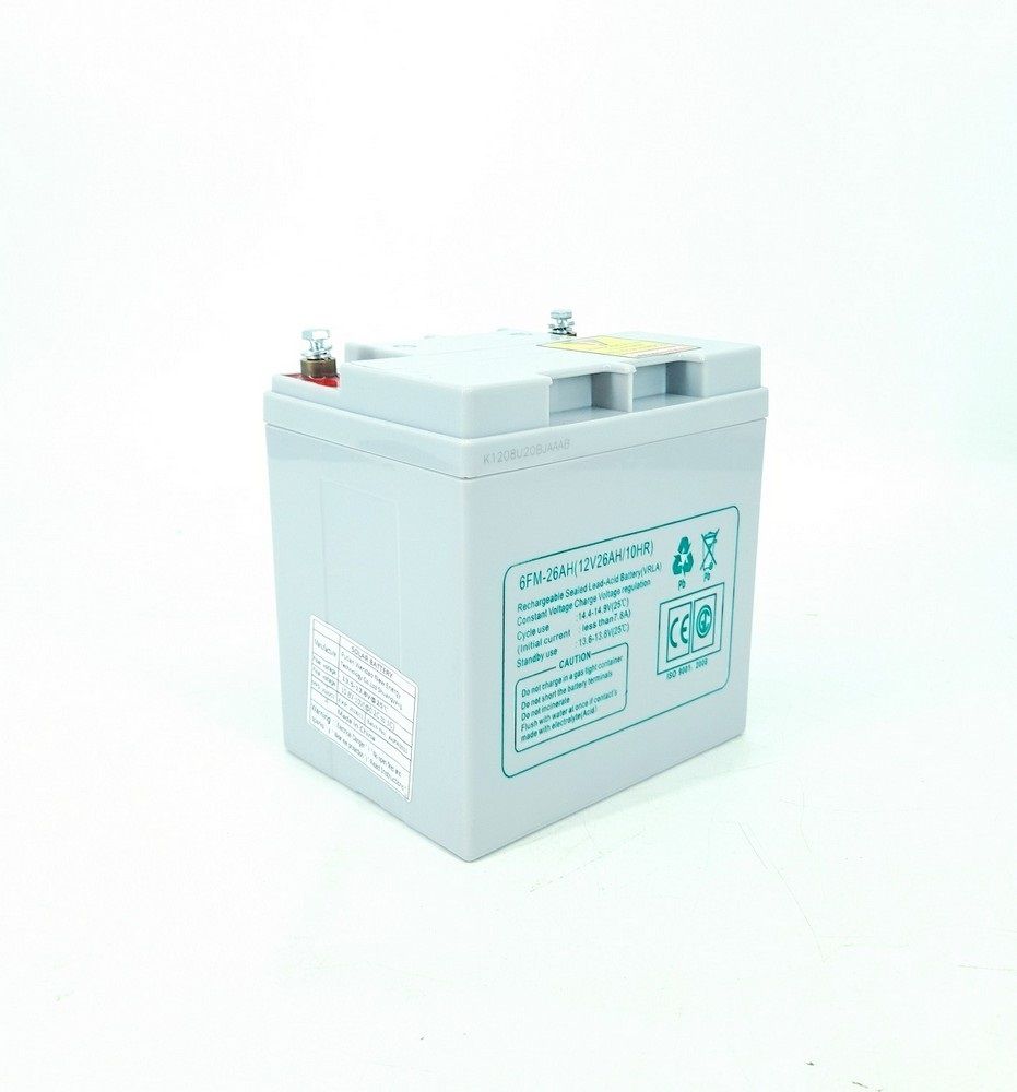 12V 26AH Maintenance Free Deep Cycle Solar Battery with Button Bolt Terminals