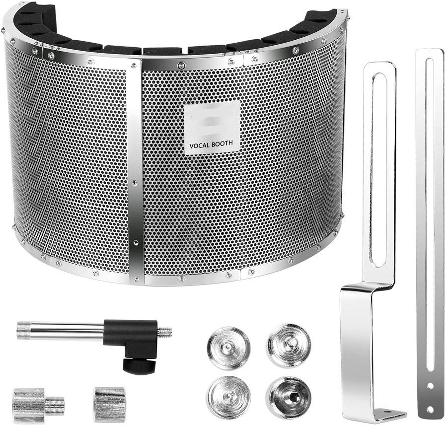 19 Inch Studio Mic Isolation Acoustic Enclosure Mic Shield Vocal Booth
