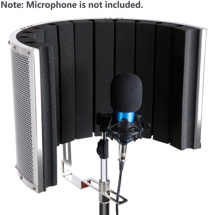 19 Inch Studio Mic Isolation Acoustic Enclosure Mic Shield Vocal Booth