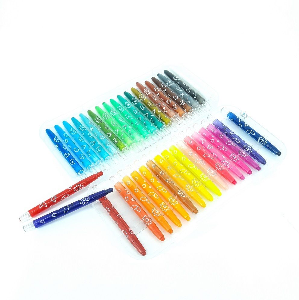 36 Colors Twistable Crayons in Lockable Container