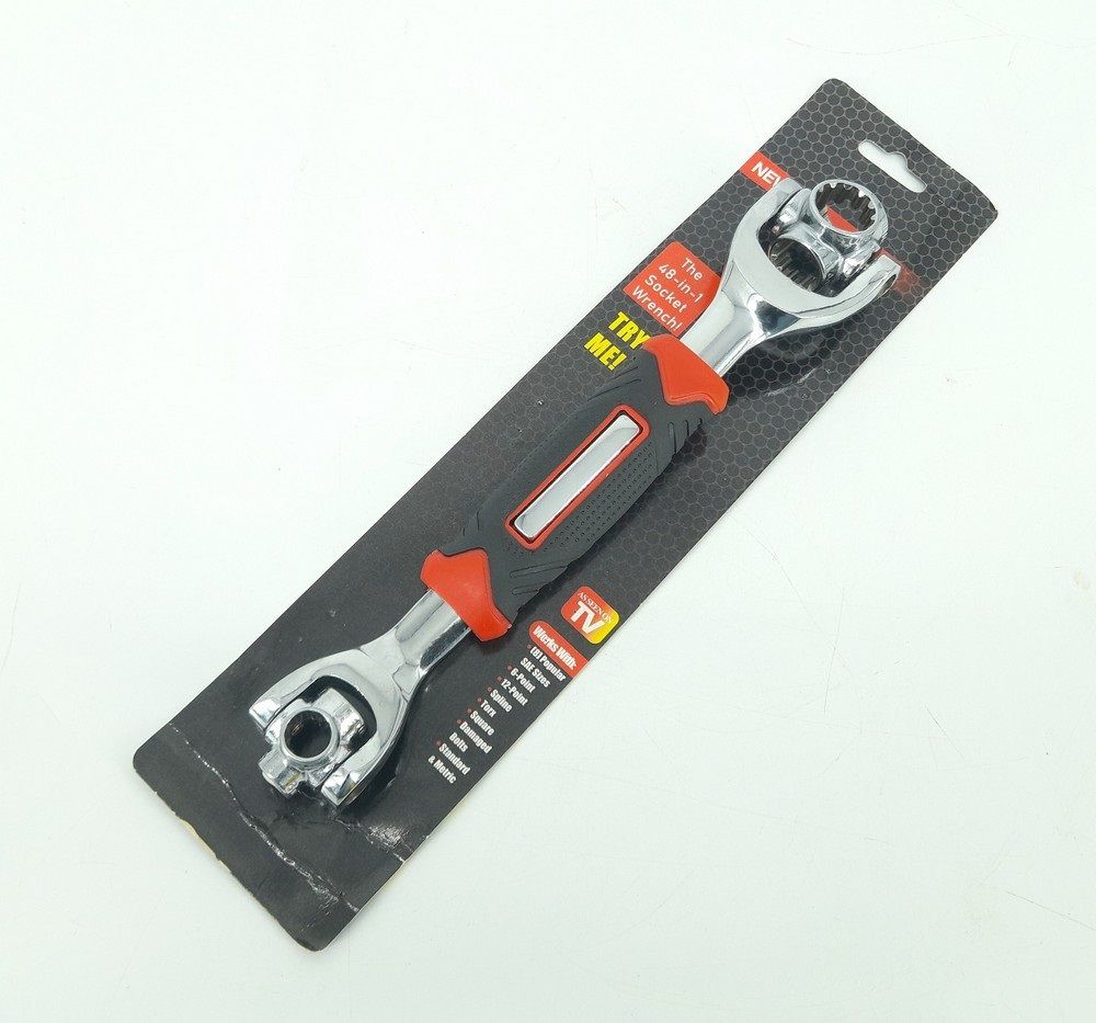 48 in 1 Multifunction Dog Bone Rotating 8 Socket Spanner Wrench