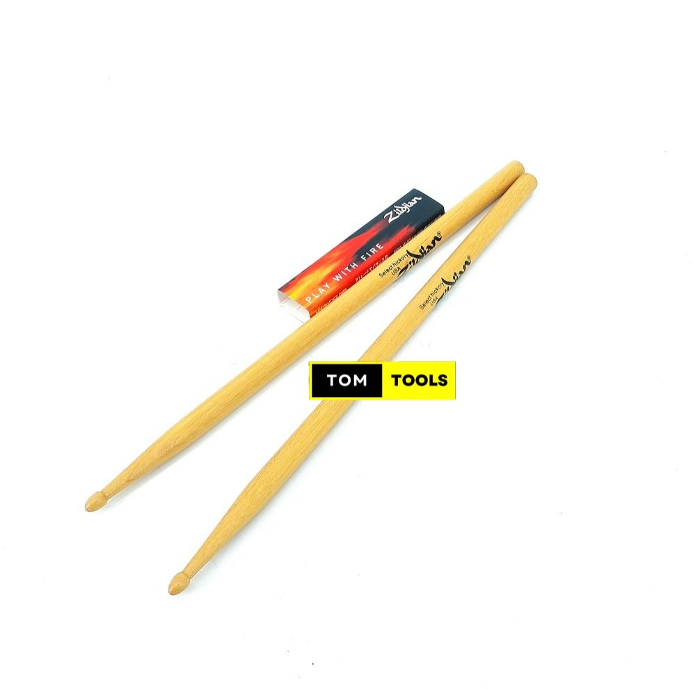 Zildjian 5A Select Hickory USA Drumsticks, Jaundice Color