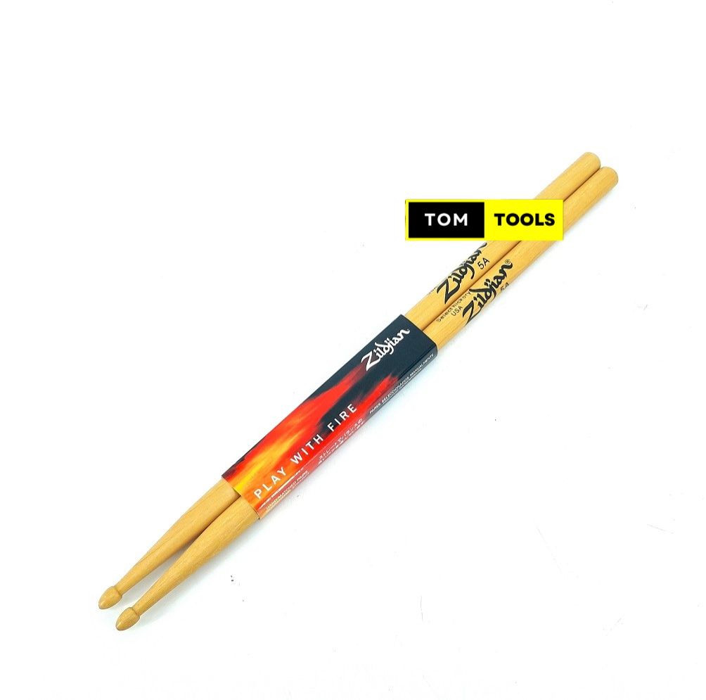 Zildjian 5A Select Hickory USA Drumsticks, Jaundice Color