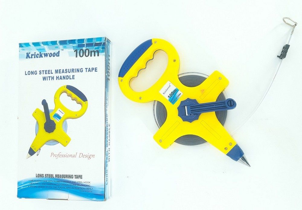 100m Long Steel Measuring Tape with Handle