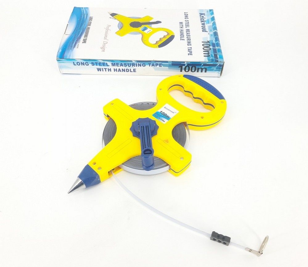 100m Long Steel Measuring Tape with Handle