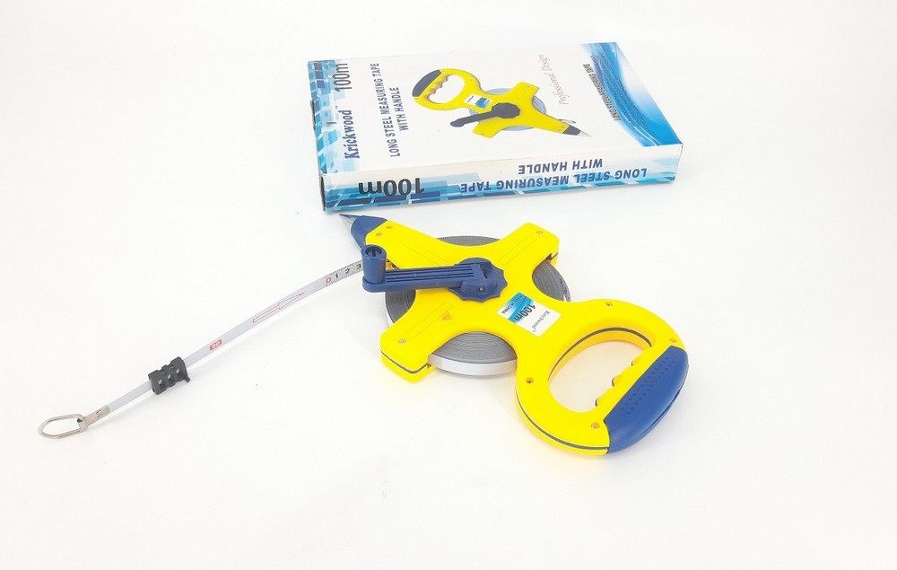 100m Long Steel Measuring Tape with Handle