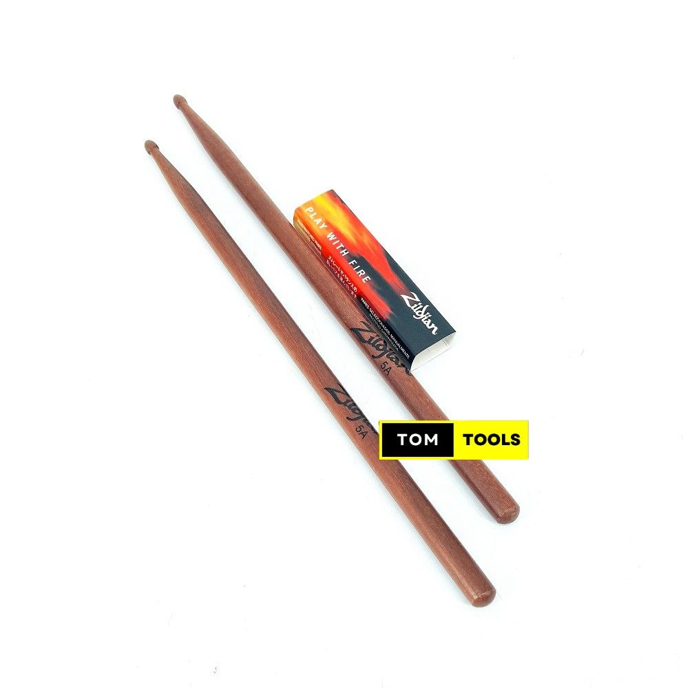 Zildjian 5A Select Hickory USA Drumsticks, Rosewood Color