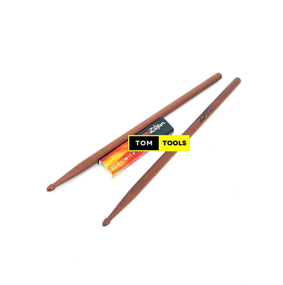 Zildjian 5A Select Hickory USA Drumsticks, Rosewood Color