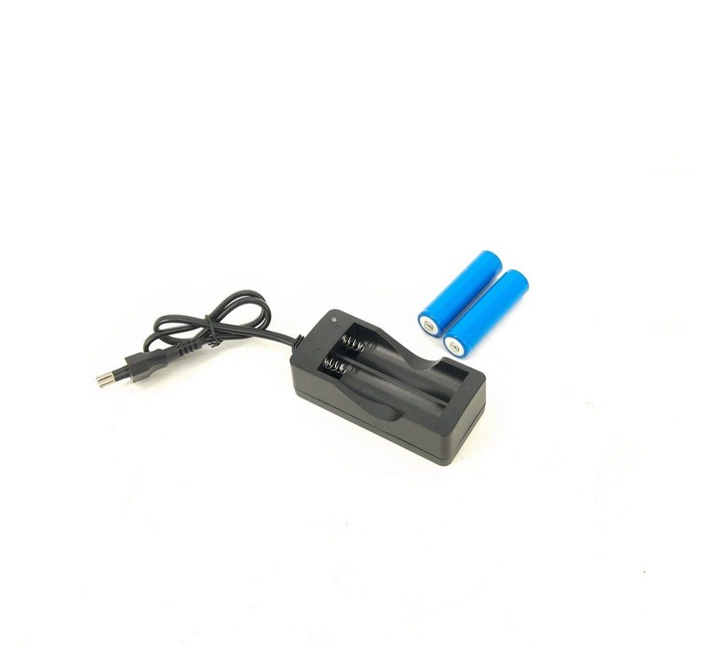 18650 Battery Dual Intelligent Rapid Charger with Two 18650 Batteries