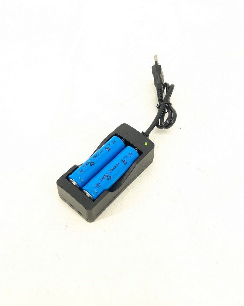 18650 Battery Dual Intelligent Rapid Charger with Two 18650 Batteries