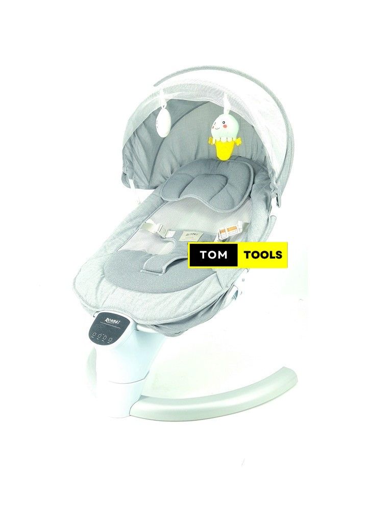 BY055 Auto Baby Swing Natural Sway Electric Baby Rocker with Lullabies, Remote, Touch Panel, Net
