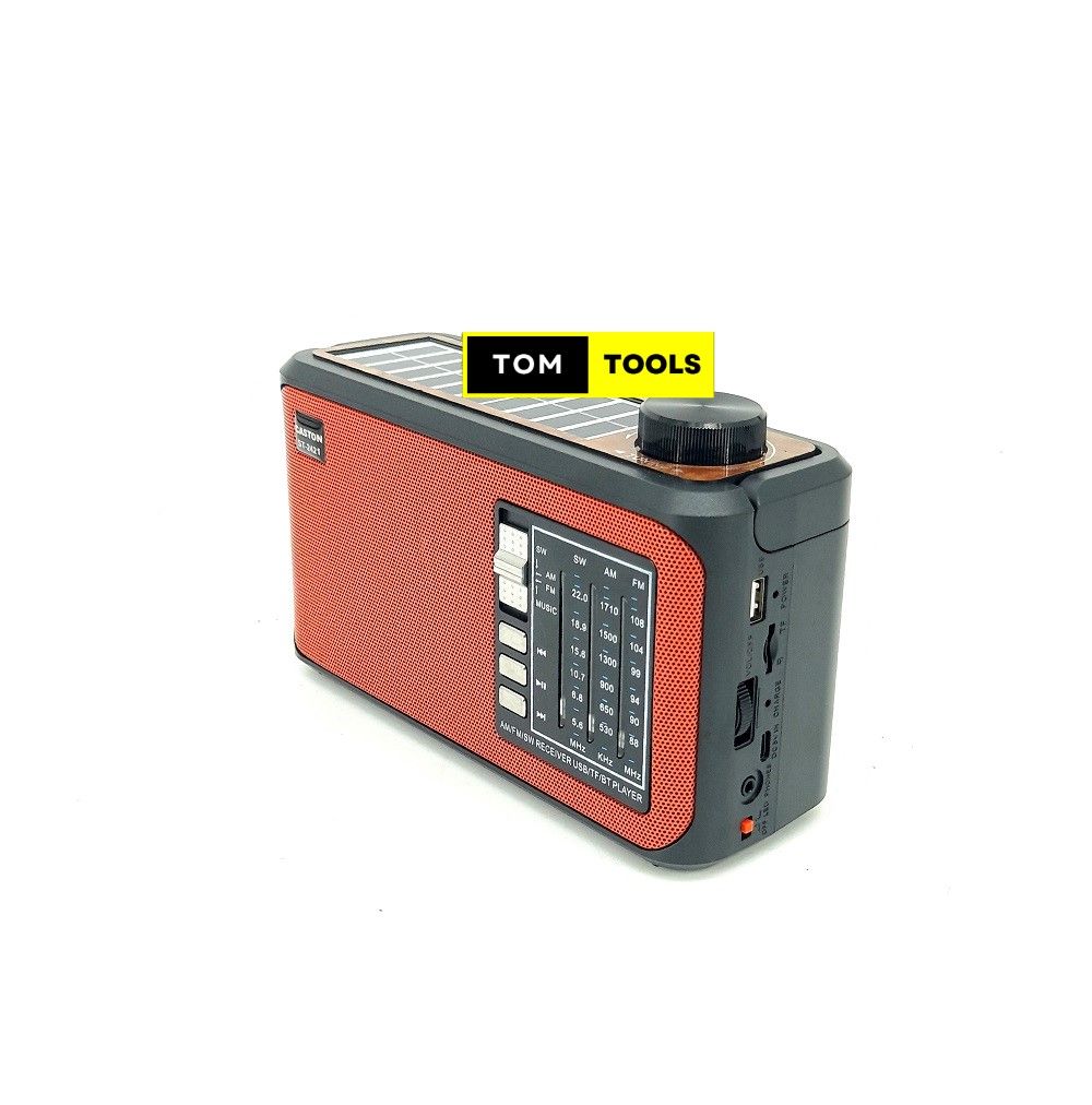 ST2421 Solar Rechargeable 3 Band Radio with Bluetooth, USB, TF Card, Torch