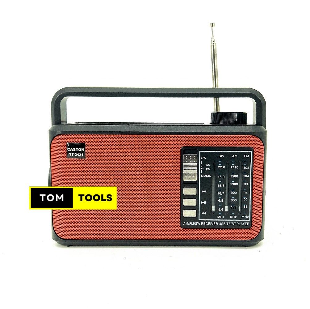 ST2421 Solar Rechargeable 3 Band Radio with Bluetooth, USB, TF Card, Torch