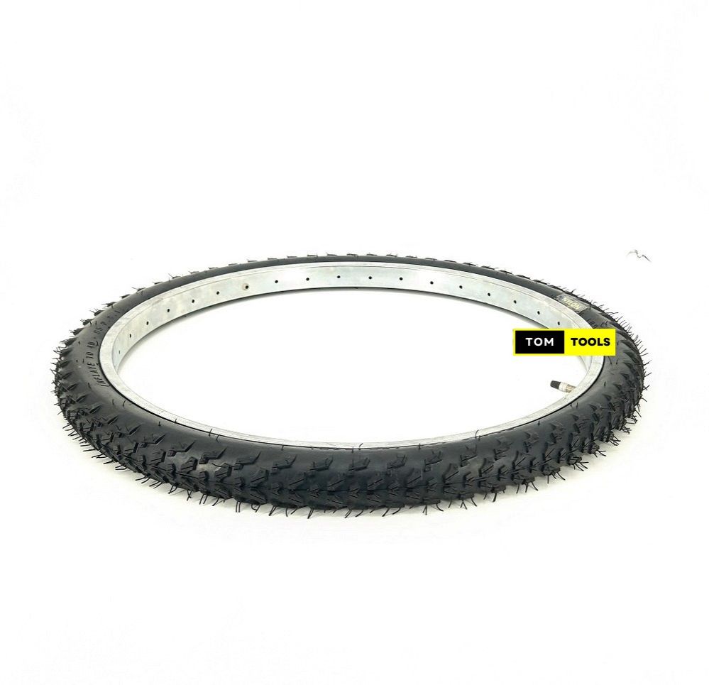 NYLON 24 x 2.125 inch Complete Road Mud Bicycle Tyre, Rim, Tube