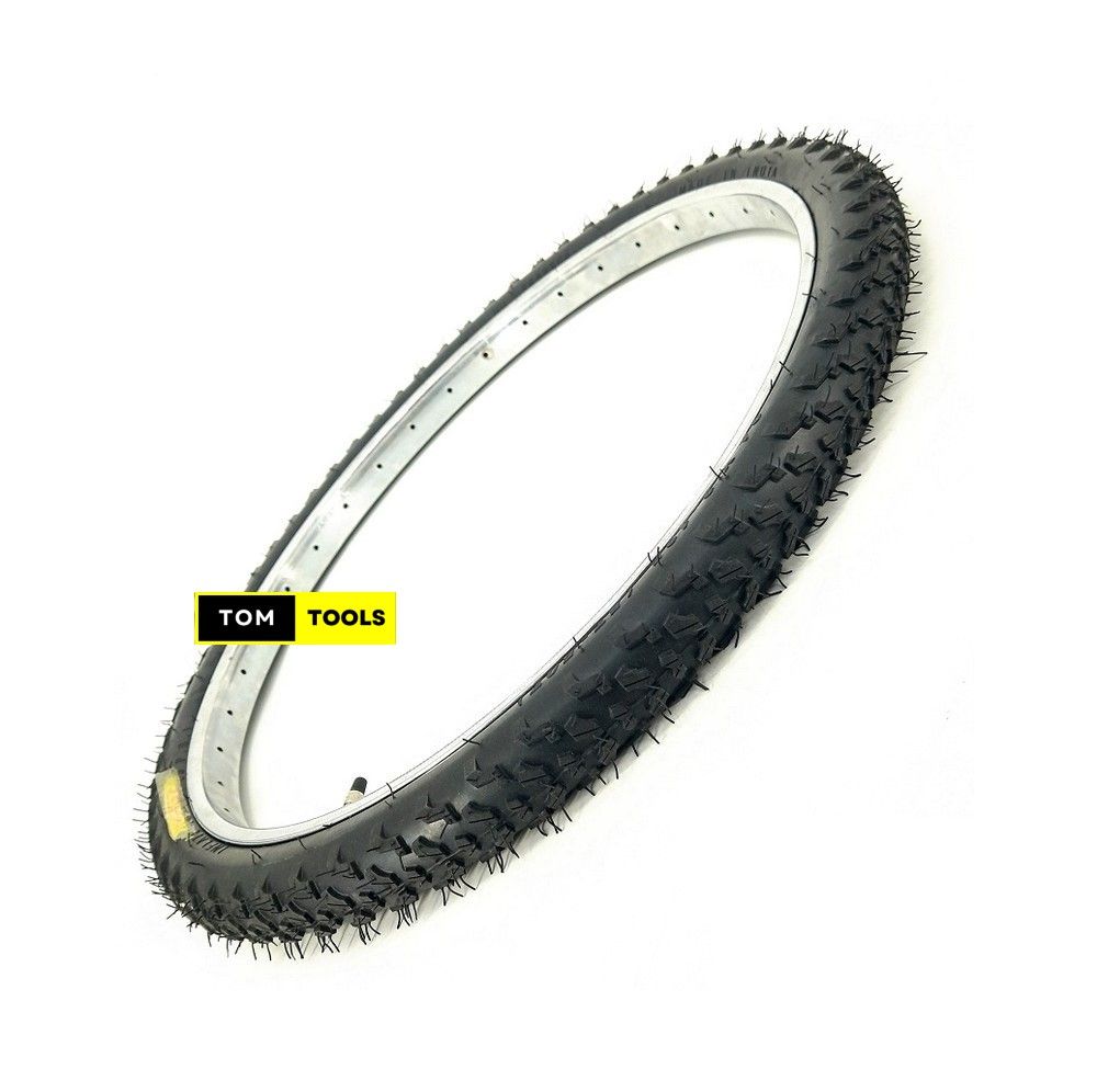 NYLON 24 x 2.125 inch Complete Road Mud Bicycle Tyre, Rim, Tube
