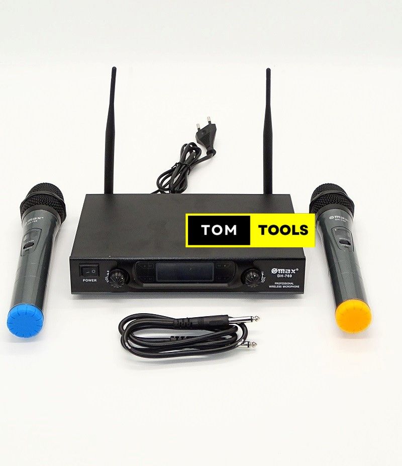 MAX DH-769 150 Meter Professional Dual Channel Uhf Wireless Microphone System