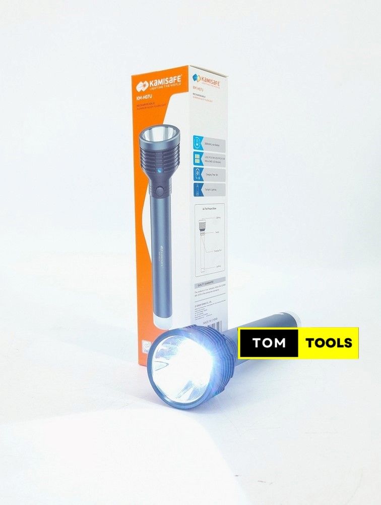 Kamisafe KM H07U Rechargeable Aluminium Alloy Flashlight Torch