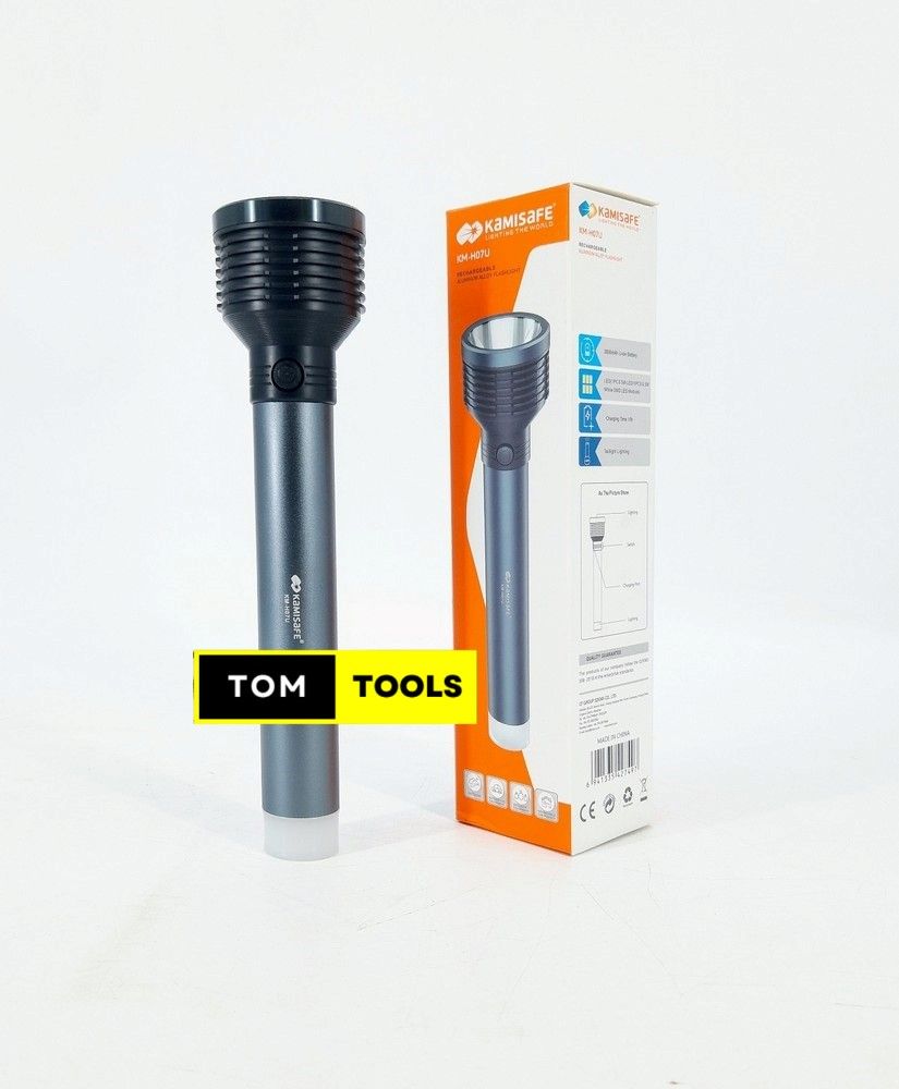 Kamisafe KM H07U Rechargeable Aluminium Alloy Flashlight Torch