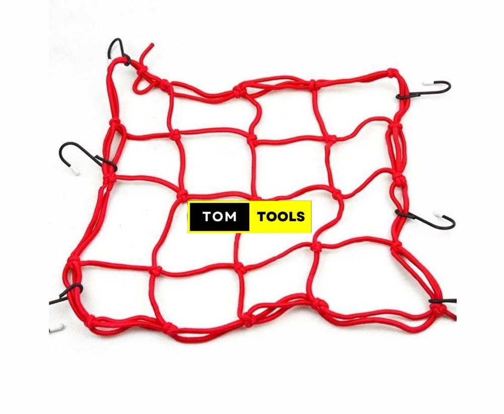 Elastic Bungee Cord Cargo Net with Metal Hooks for Bicycle, Motorcycle