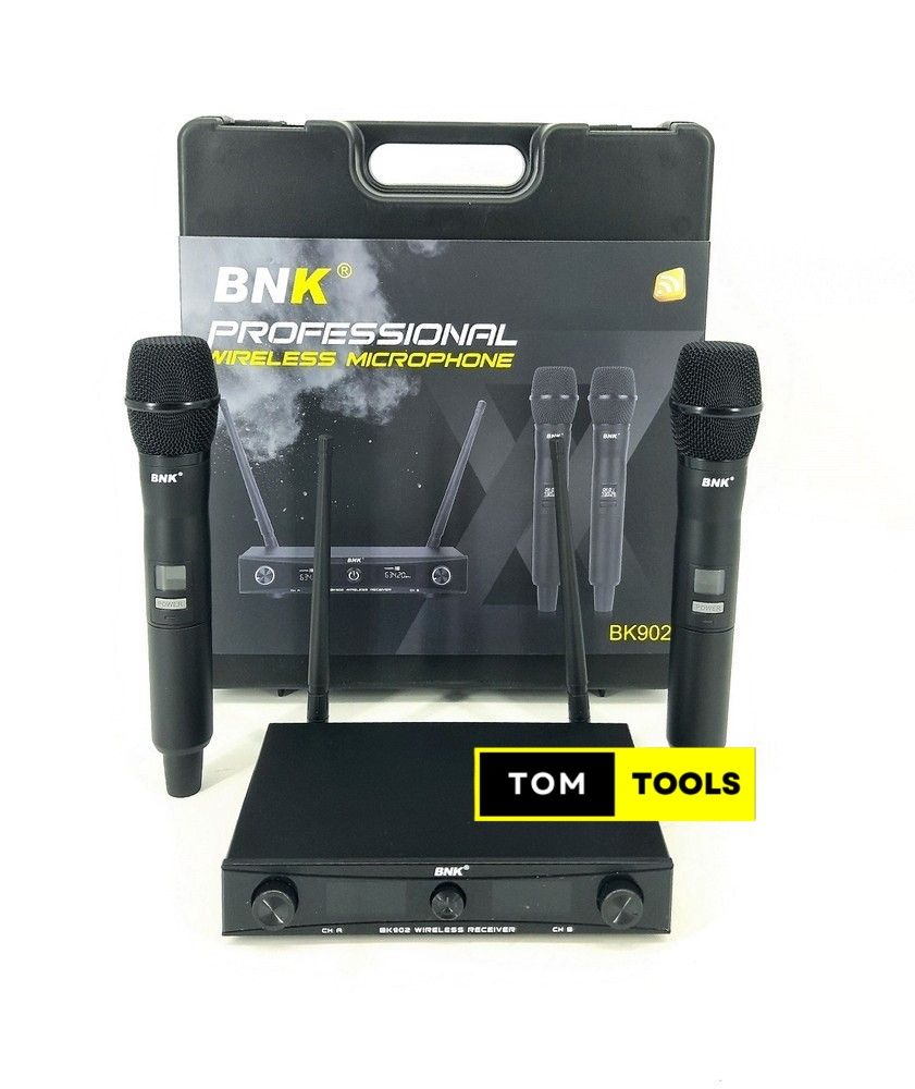 BNK BK902 UHF Dual 2 Channel Wireless Microphone System