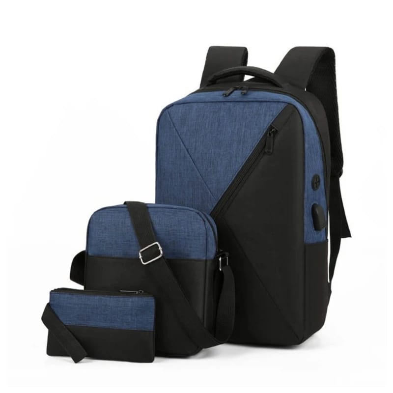 3 PCS Bags Men women Bags Backpacks Bookbags School Bags Medium Size USB Laptop Bags Travel Bags