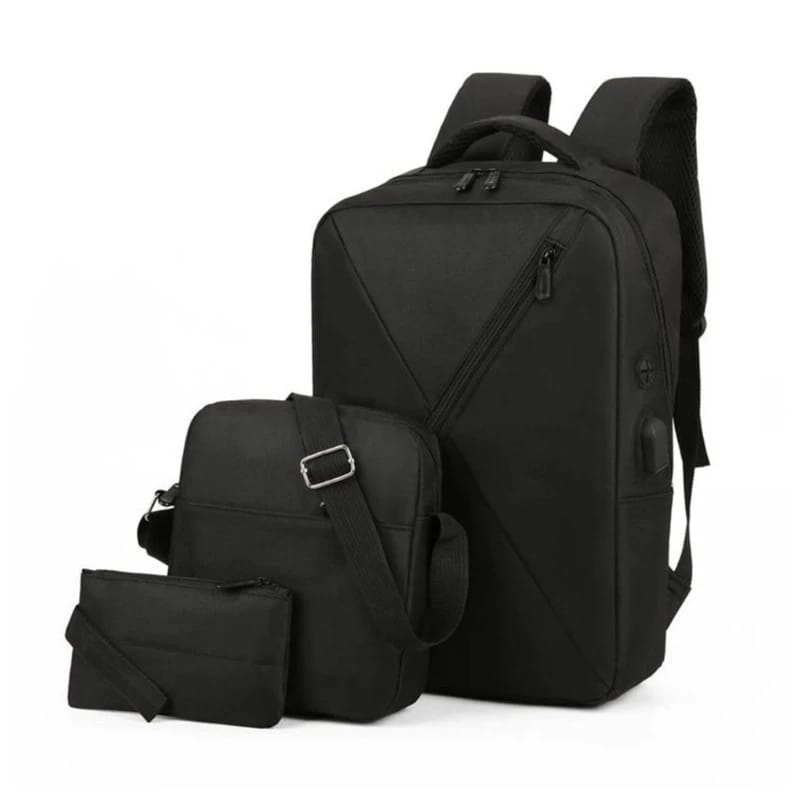 3 PCS Bags Men women Bags Backpacks Bookbags School Bags Medium Size USB Laptop Bags Travel Bags