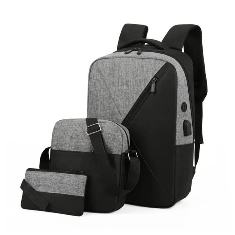 3 PCS Bags Men women Bags Backpacks Bookbags School Bags Medium Size USB Laptop Bags Travel Bags