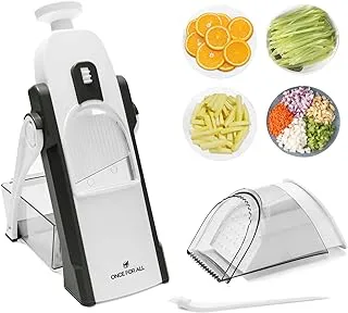 Mandoline Slicer 5 in 1 Vegetable Chopper, Strips Julienne Dicer Adjustable Thickness for Kitench Fast Meal Prep