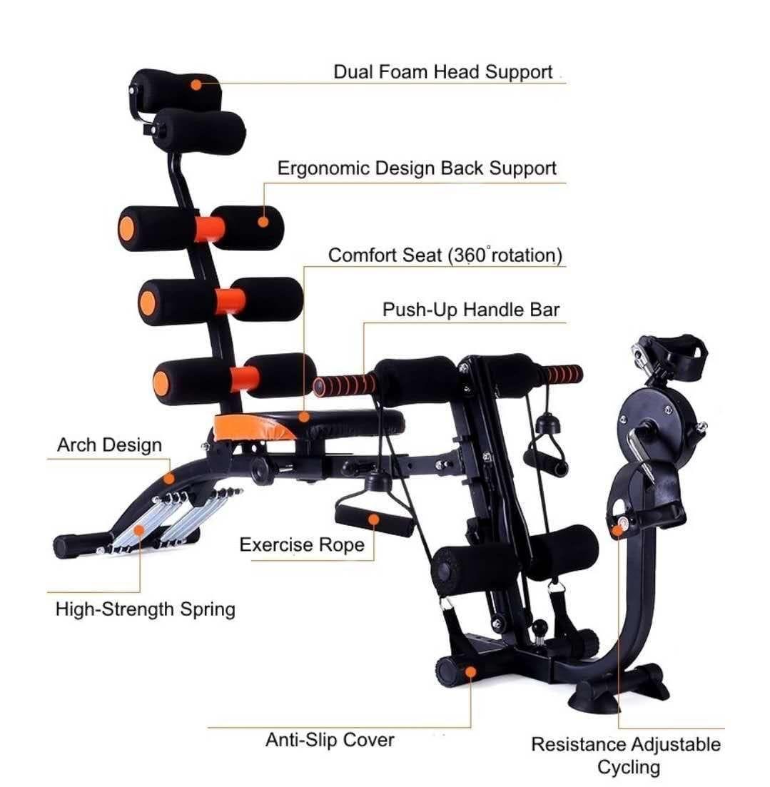 Seven /Six Pack with cycle pedals , himaly Under Desk Bike Pedal Exerciser Portable Foot Cycle Arm & Leg Peddler Machine