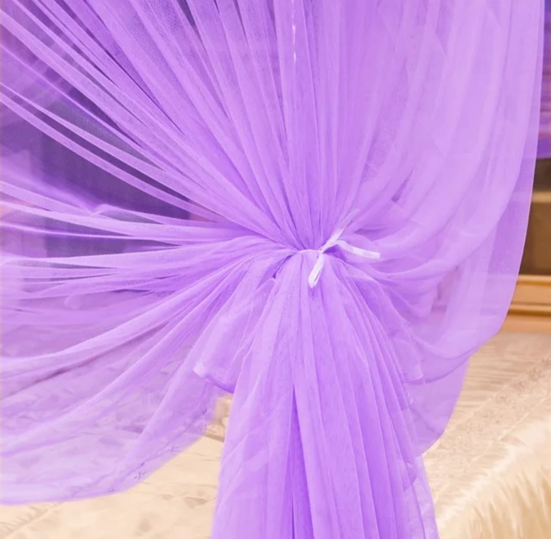 VALENTINE SPECIAL OFFER!!!. 4 Stand Mosquito Net Four Corner Post Elegant Mosquito Net Bed Canopy Set, Luxury Princess Bed Curtain Mosquito Net Bed Netting Canopy for Home without rails