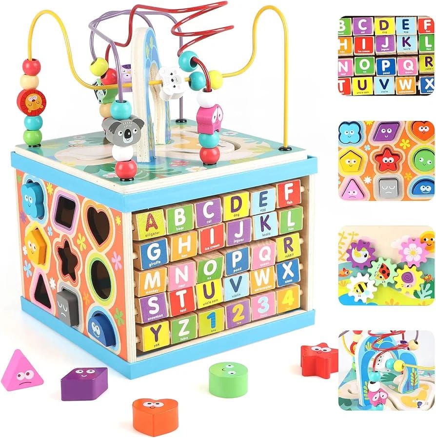 5 in 1 Montessori available Toy for Toddlers - Counting Peg Board & Number Tracing Game - Wooden Math Manipulative Materials, Educational Learning Toy for 3 4 5 Year Old Kids, Home Schooling Materials