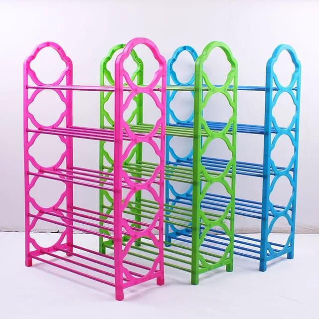 Plastic shoe rack 5-Tier Shoe Rack,Space Saving 15-Pair Plastic Shoe Storage Organizer Units with Doors, Shoe Storage Cabinet, Ideal for Entryway Hallway Bathroom Living Room and Corridor