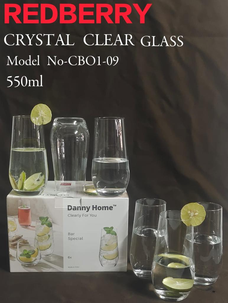 6pcs High Quality Crystal Long Glasses..High quality crystal glasses  to serve any drink in different set ups; from home, parties, restaurant,