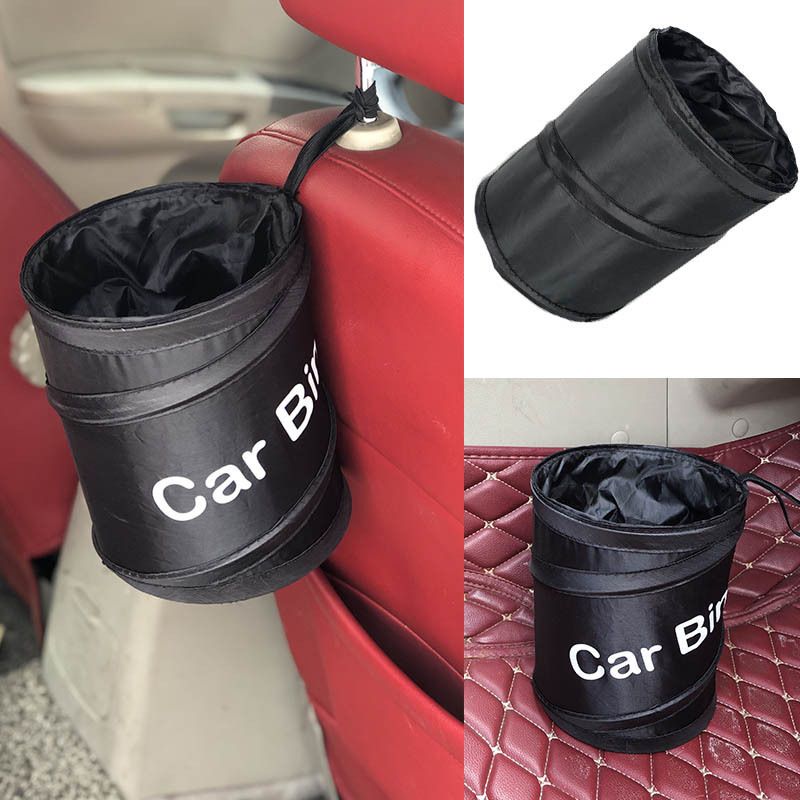 Collapsible Black Car Trash Can Pack Trash Bag Rubbish Waste Bin for Little Leak Proof Car Cooler Bag Garbage Bag Wastebasket