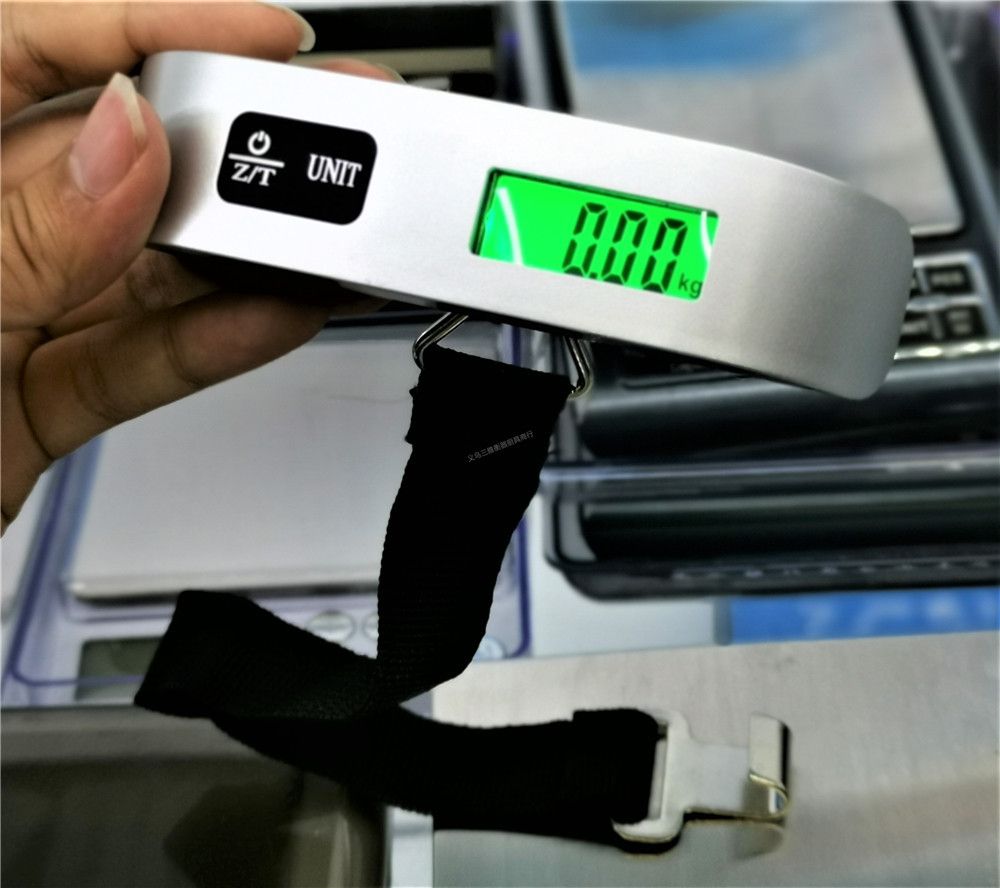 Portable Travel 110LB / 50KG LCD Digital Hanging Luggage Scale Electronic Weight