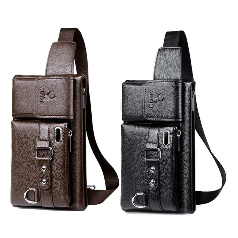 Unisex Single-Shoulder Multi-Function Sports Running Large-Capacity Waist Men's Chest Bag Casual Messenger Wallet
