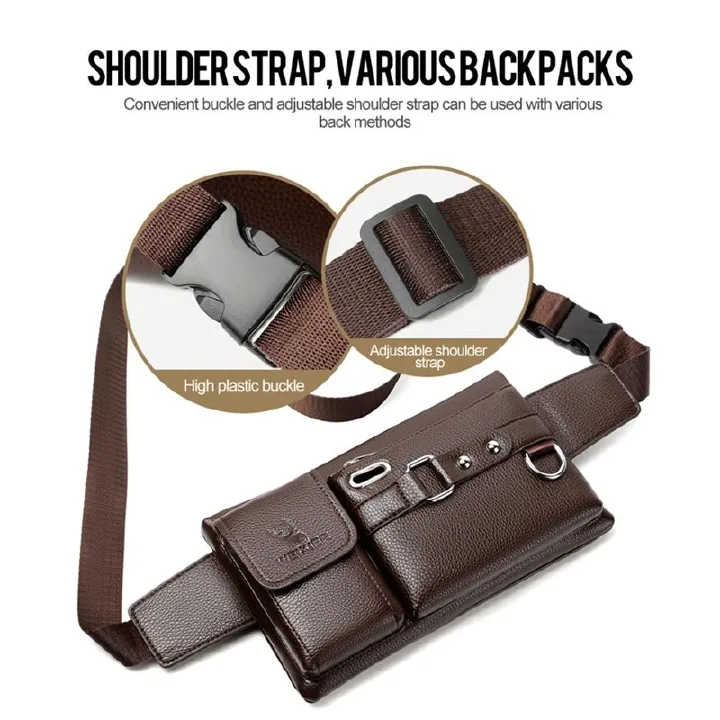 Unisex Single-Shoulder Multi-Function Sports Running Large-Capacity Waist Men's Chest Bag Casual Messenger Wallet
