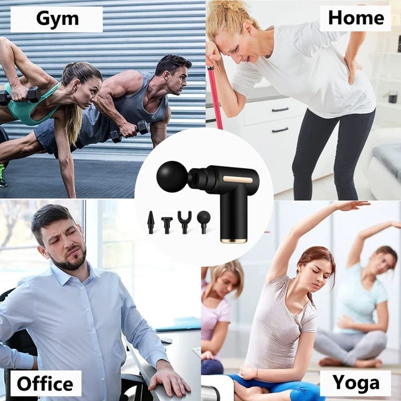 2024 Clucyca Portable Massage Gun,6 Speeds for Muscle Pain Relief,Back Neck Shoulder Deep Tissue Vibration Massager relaxation
