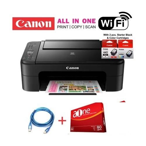 Canon Printer Print , Scan , Copy + Printing Cable + Rim Papers