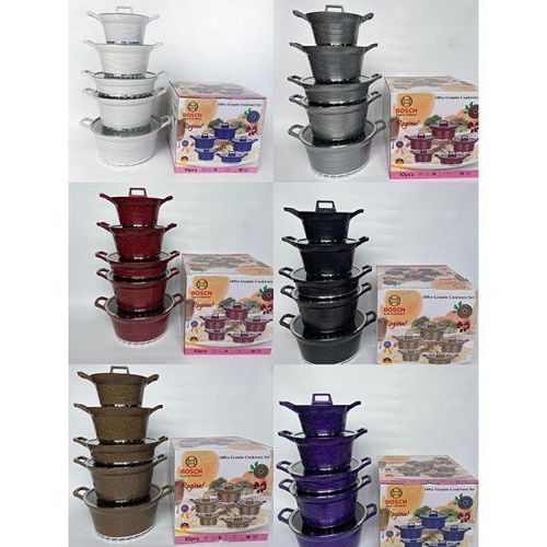 Bosch 10pcs Germany Nonstick Granite Heavy Duty Cooking Pots