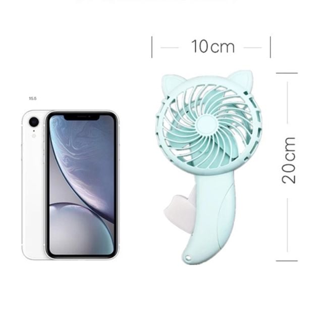 1PC handheld fan pressure fan small portable fan, no battery home cartoon fan cooling cartoon machine handheld fan three colors