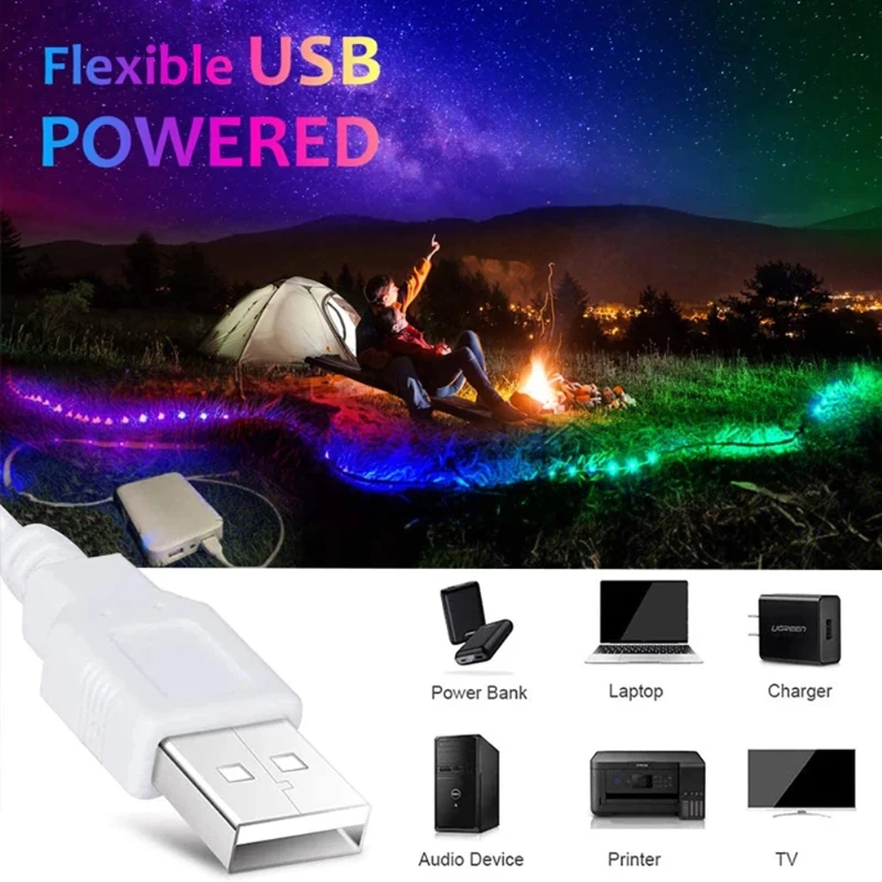 LED Strip Light Color USB RGB Tpae Bluetooth LED Strip Bedroom Decoration 5050 5m 10m TV LED Backlight For Christmas
